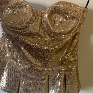 BEBE Sequin Top